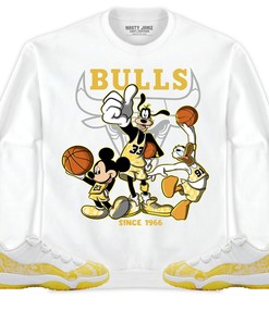 Jordan 11 Low Yellow Snakeskin Unisex Sweatshirt, Hoodie Shirts Disney Basketball, Shirt To Match Sneaker