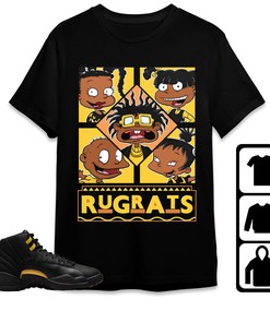 Jordan 12 Black Taxi Unisex Shirt 90s TV Style, Shirt To Match Sneaker