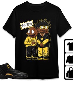 Jordan 12 Black Taxi Unisex Shirt Brother, Shirt To Match Sneaker