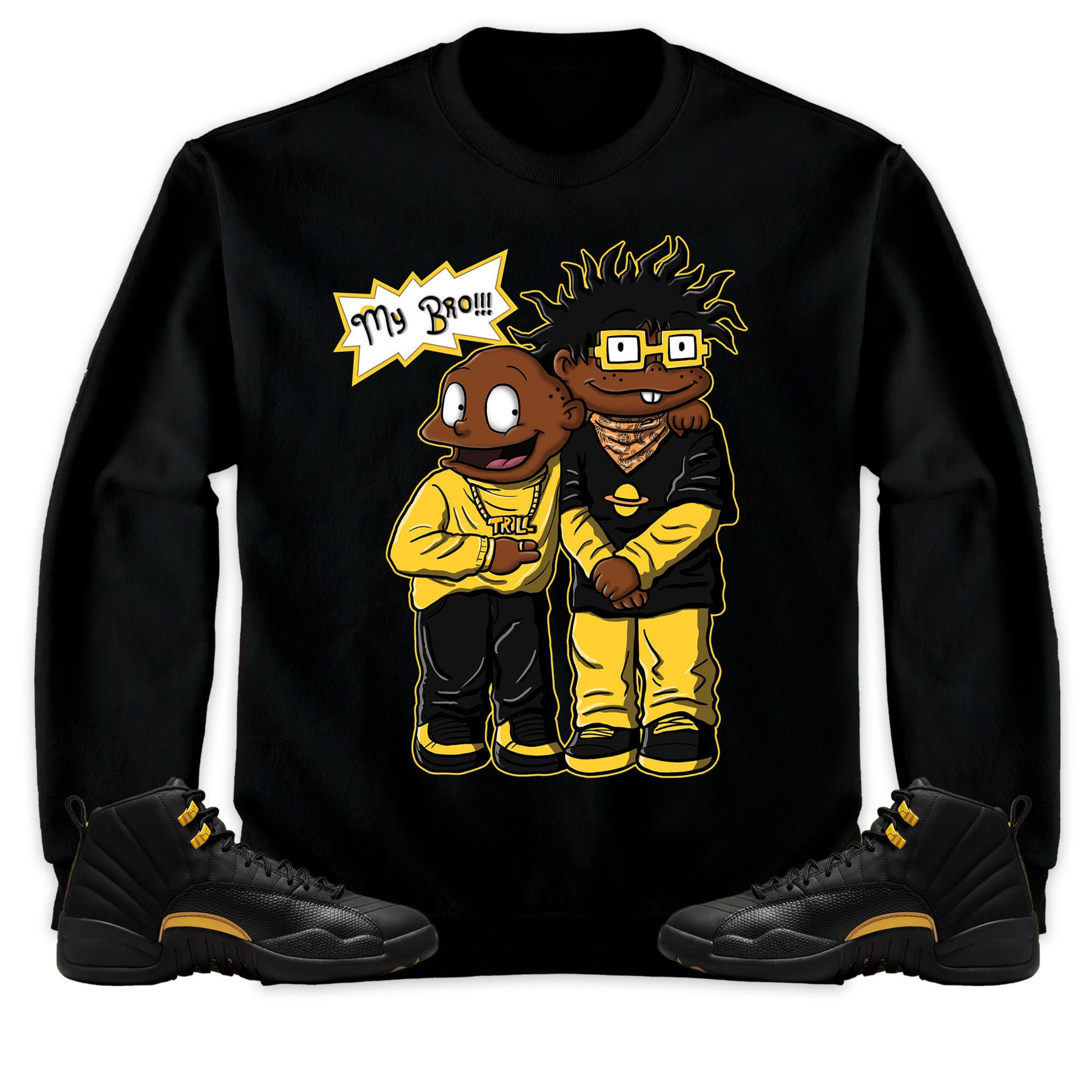 Jordan 12 Black Taxi Unisex Shirt Brother, Shirt To Match Sneaker