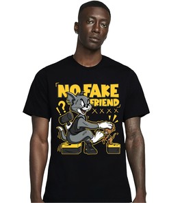 Jordan 12 Black Taxi Unisex Shirt Fake Friend Cat And Mouse, Shirt To Match Sneaker
