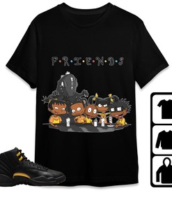 Jordan 12 Black Taxi Unisex Shirt Friends, Shirt To Match Sneaker