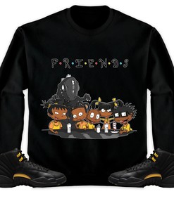 Jordan 12 Black Taxi Unisex Shirt Friends, Shirt To Match Sneaker