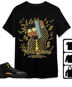 Jordan 12 Black Taxi Unisex Shirt Money, Shirt To Match Sneaker