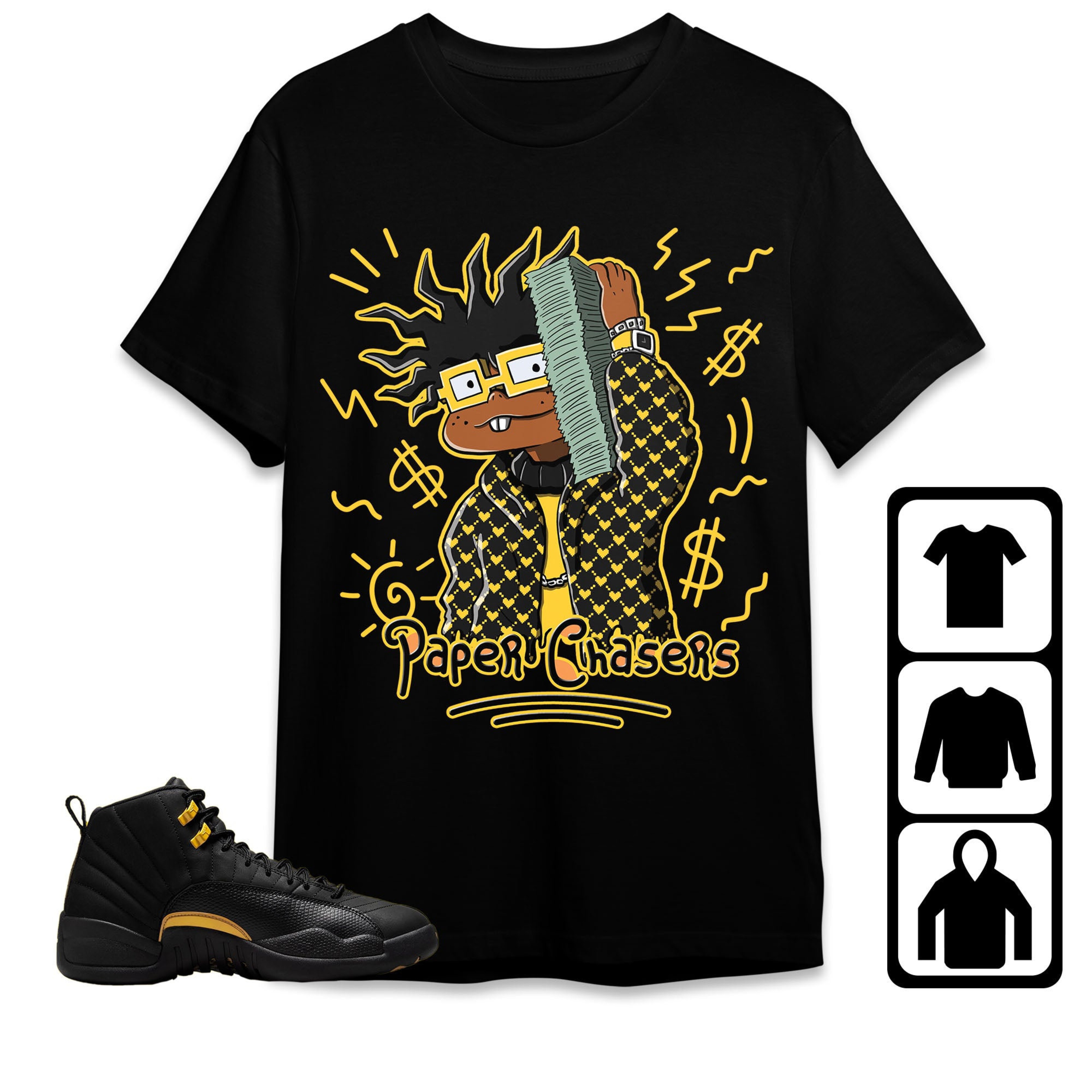Jordan 12 Black Taxi Unisex Shirt Money, Shirt To Match Sneaker