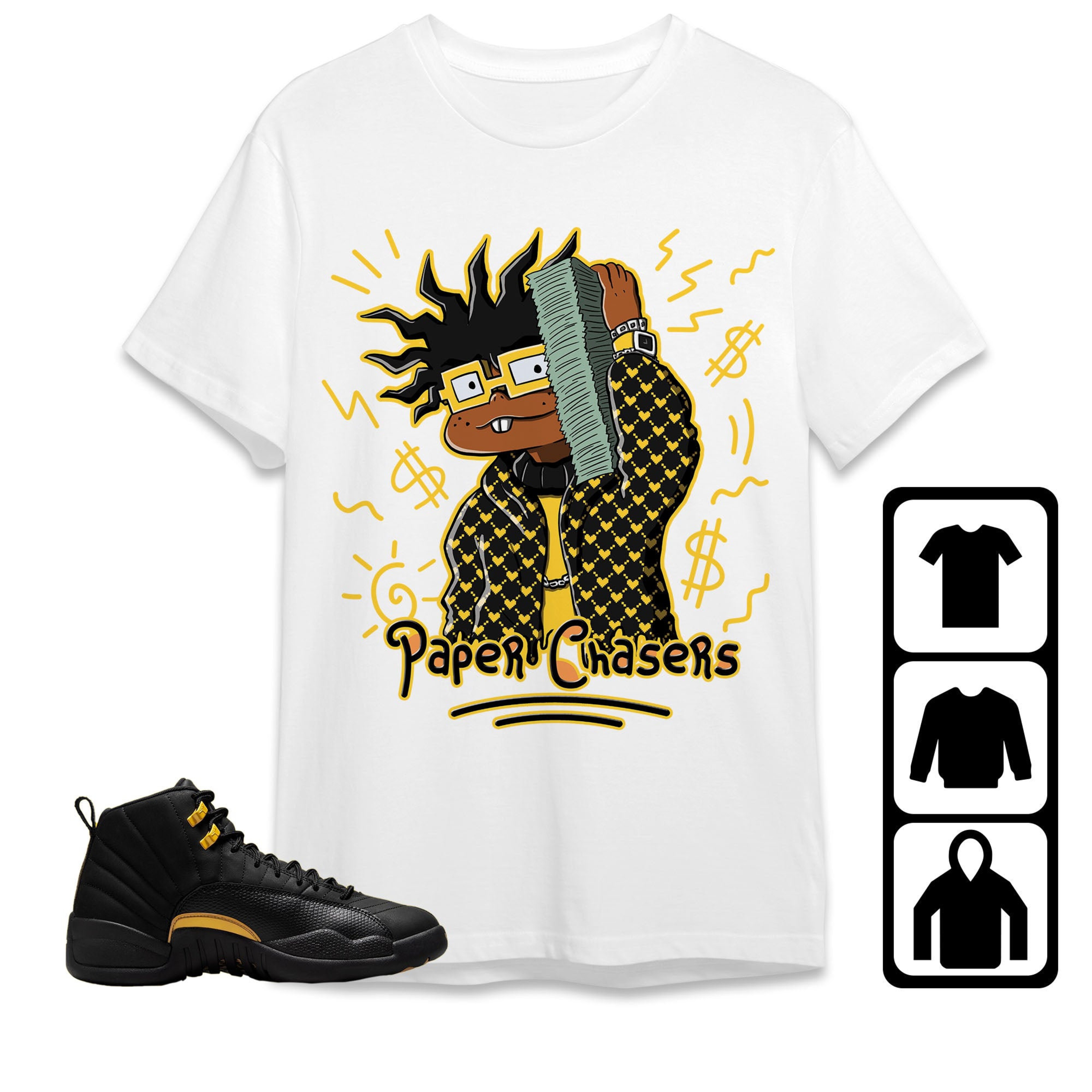 Jordan 12 Black Taxi Unisex Shirt Money, Shirt To Match Sneaker