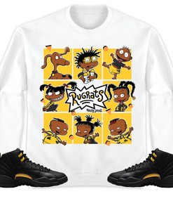 Jordan 12 Black Taxi Unisex Sweatshirt, Hoodie 90s Cartoon, Shirt To Match Sneaker