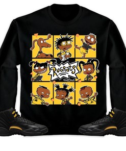 Jordan 12 Black Taxi Unisex Sweatshirt, Hoodie 90s Cartoon, Shirt To Match Sneaker