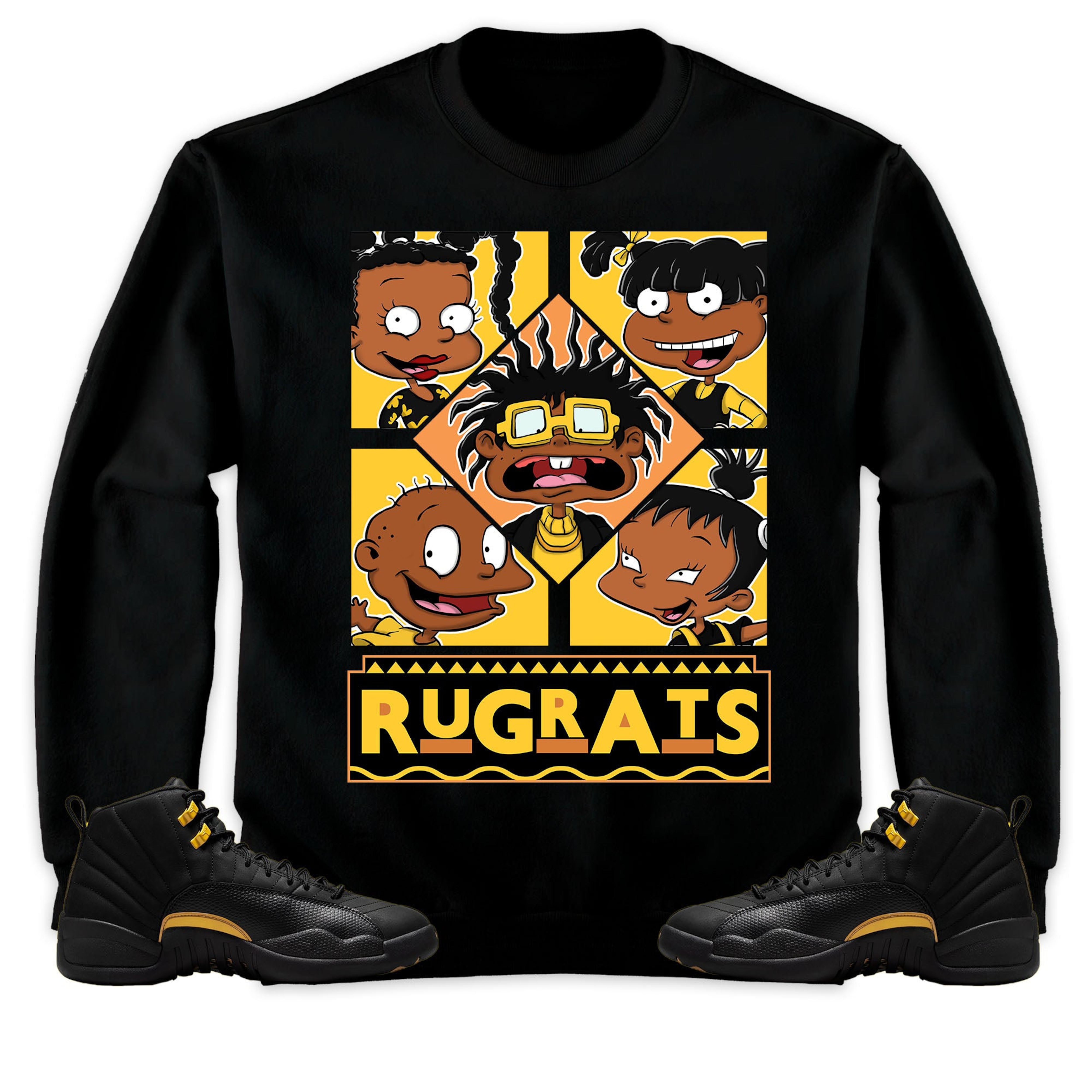 Jordan 12 Black Taxi Unisex Sweatshirt, Hoodie 90s TV Style, Shirt To Match Sneaker