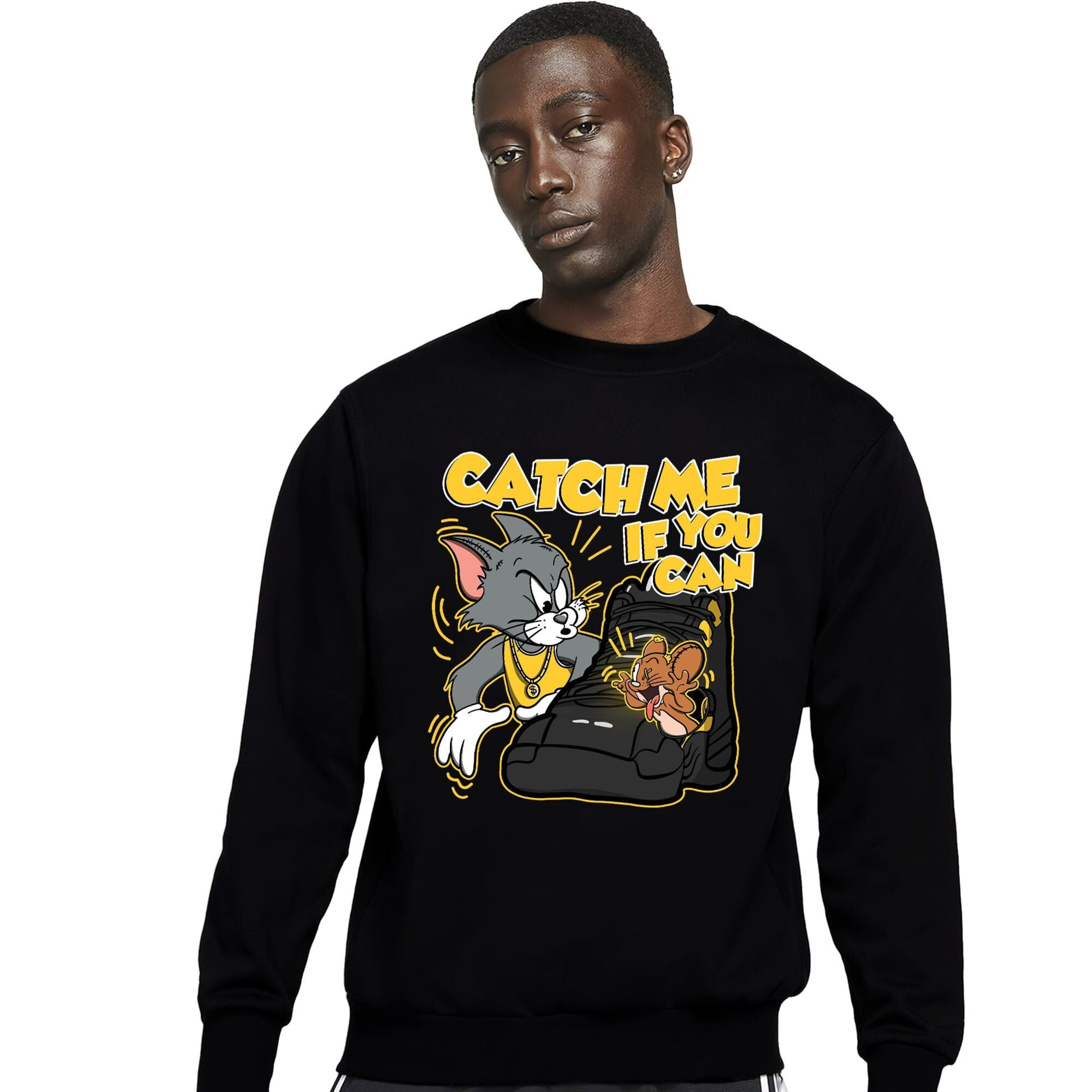 Jordan 12 Black Taxi Unisex Sweatshirt, Hoodie, Catch Me If You Can, Shirt To Match Sneaker