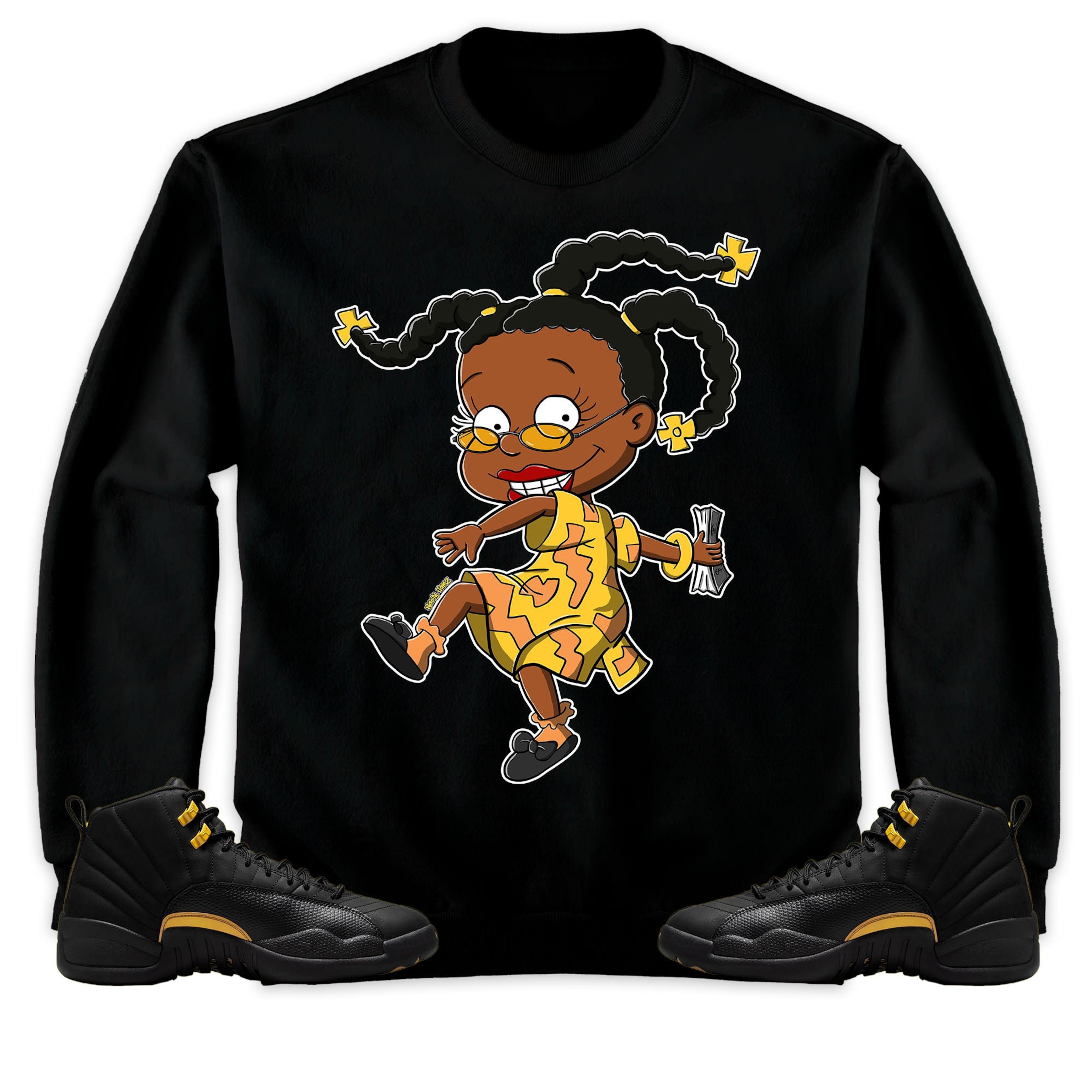 Jordan 12 Black Taxi Unisex Sweatshirt, Hoodie Melanin, Shirt To Match Sneaker
