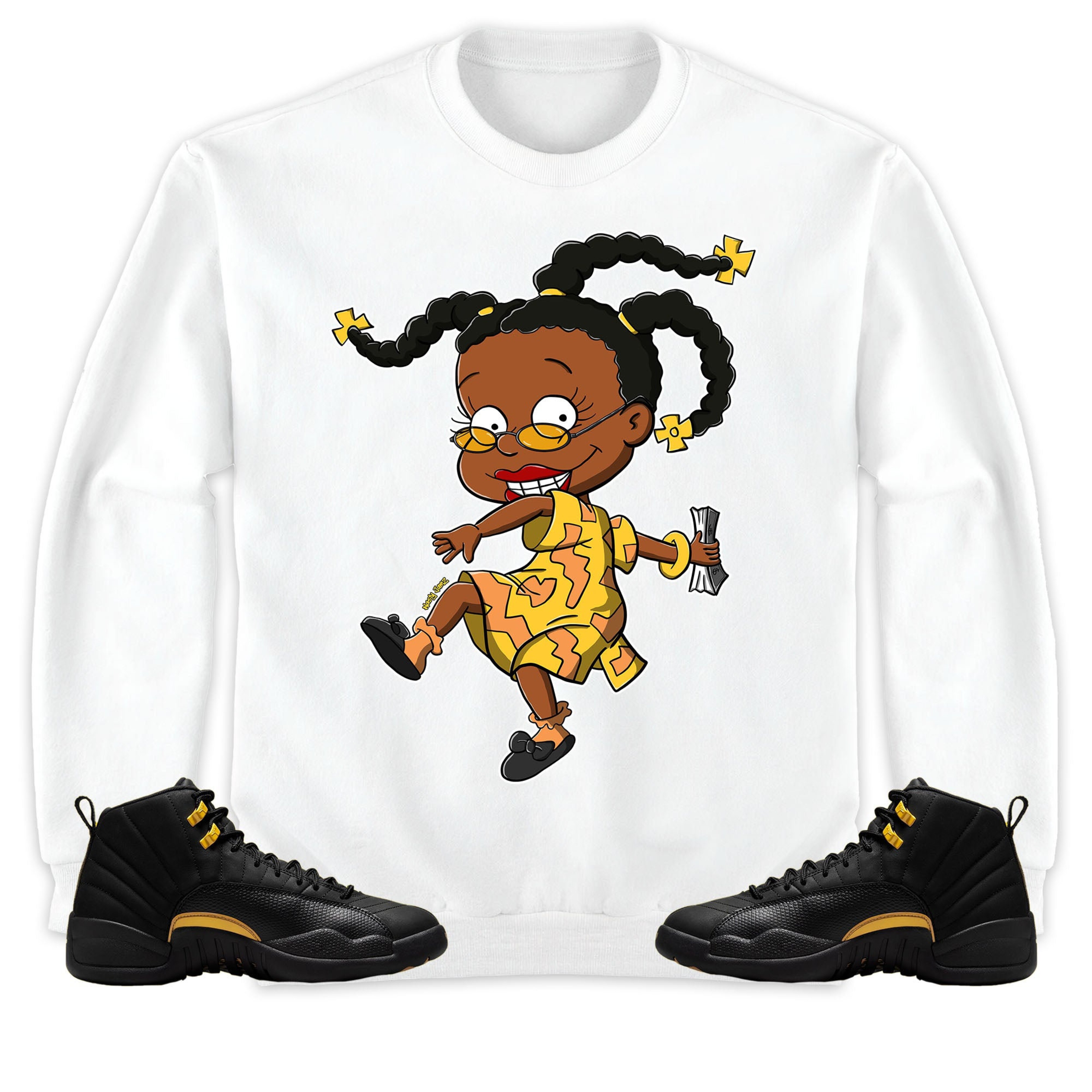 Jordan 12 Black Taxi Unisex Sweatshirt, Hoodie Melanin, Shirt To Match Sneaker
