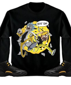 Jordan 12 Black Taxi Unisex Sweatshirt, Hoodie Rick Got Em, Shirt To Match Sneaker