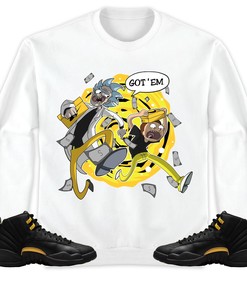 Jordan 12 Black Taxi Unisex Sweatshirt, Hoodie Rick Got Em, Shirt To Match Sneaker