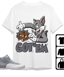 Jordan 12 Retro Stealth Unisex Shirt Got Em Cat And Mouse, Shirt To Match Sneaker