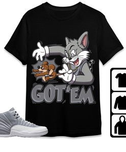 Jordan 12 Retro Stealth Unisex Shirt Got Em Cat And Mouse, Shirt To Match Sneaker
