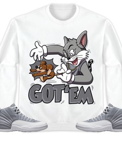 Jordan 12 Retro Stealth Unisex Shirt Got Em Cat And Mouse, Shirt To Match Sneaker