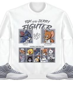 Jordan 12 Retro Stealth Unisex Sweatshirt, Hoodie, Cat And Mouse Fighter, Shirt To Match Sneaker