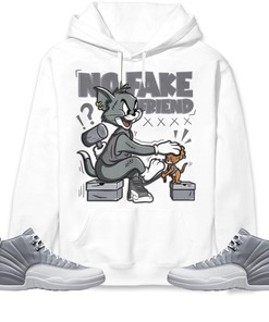 Jordan 12 Retro Stealth Unisex Sweatshirt, Hoodie Fake Friend Cat And Mouse, Shirt To Match Sneaker