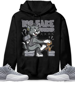 Jordan 12 Retro Stealth Unisex Sweatshirt, Hoodie Fake Friend Cat And Mouse, Shirt To Match Sneaker