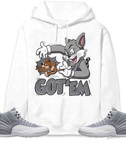 Jordan 12 Retro Stealth Unisex Sweatshirt, Hoodie Got Em Cat And Mouse, Shirt To Match Sneaker