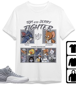 Jordan 12 Retro Stealth Unisex T-Shirt, Sweatshirt, Hoodie, Cat And Mouse Fighter, Shirt To Match Sneaker