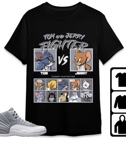 Jordan 12 Retro Stealth Unisex T-Shirt, Sweatshirt, Hoodie, Cat And Mouse Fighter, Shirt To Match Sneaker