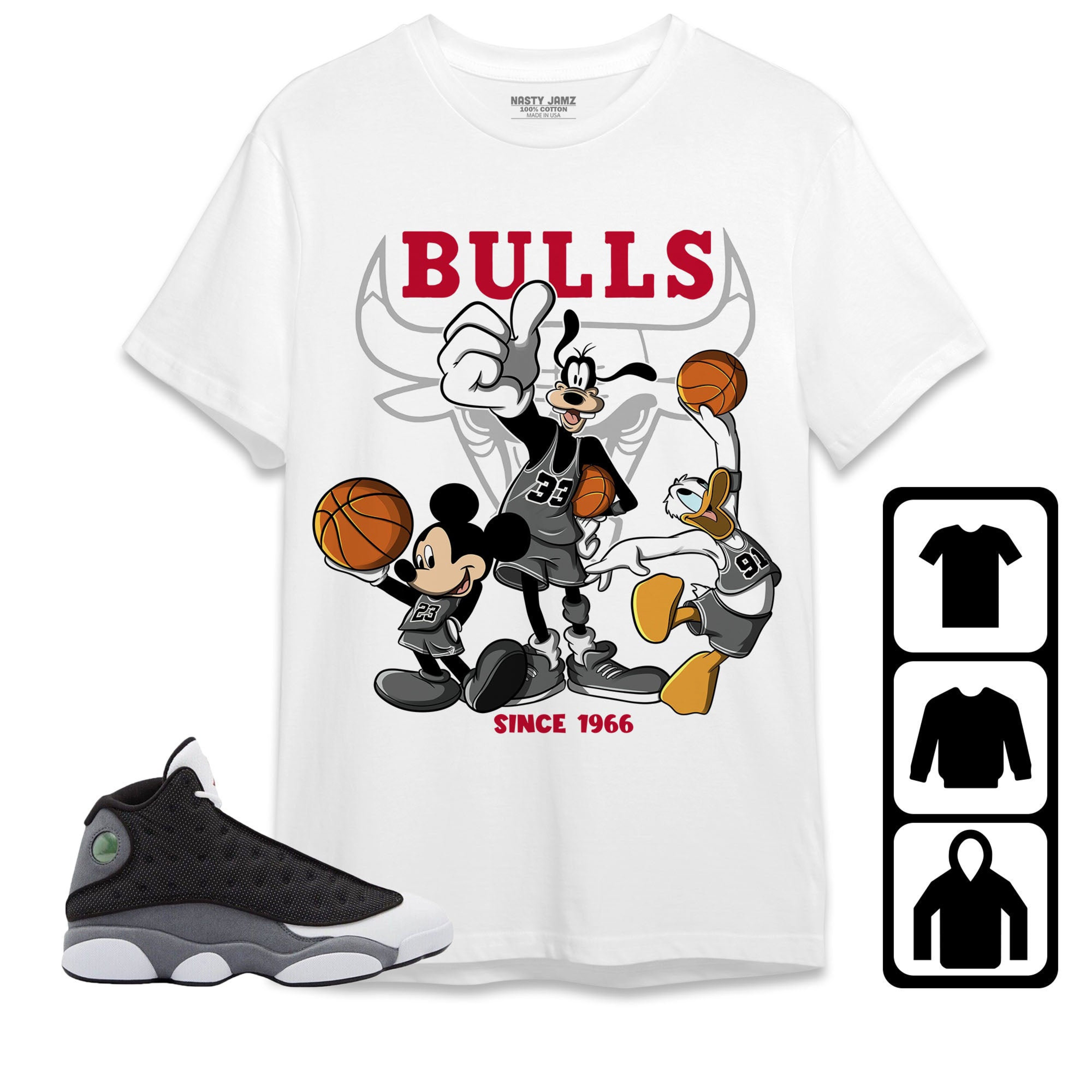 Jordan 13 Black Flint Unisex Shirt, Hoodie Sweatshirt Disney Basketball, Shirt To Match Sneaker