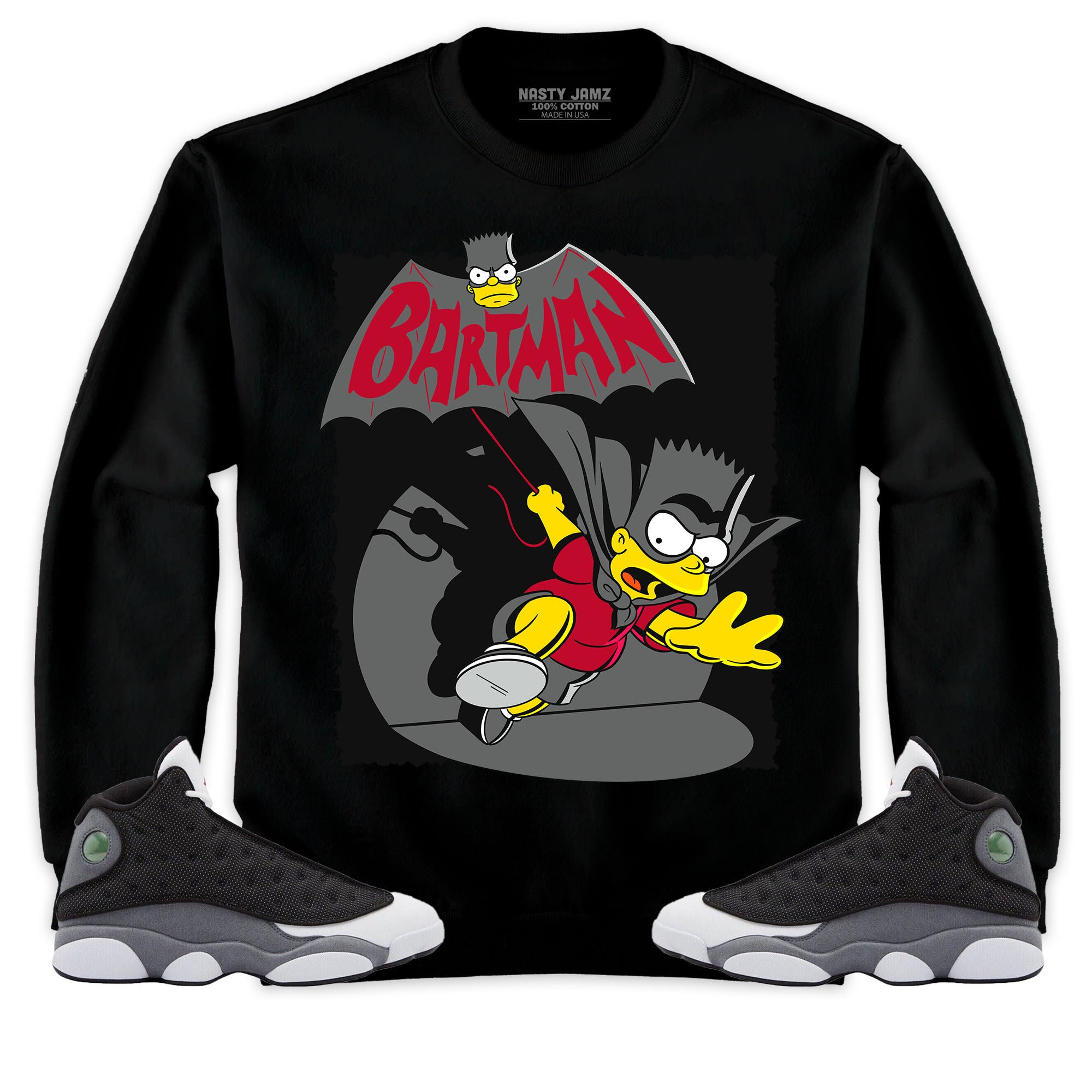 Jordan 13 Black Flint Unisex Sweatshirt, Hoodie Shirts Bartman Simpson, Shirt To Match Sneaker
