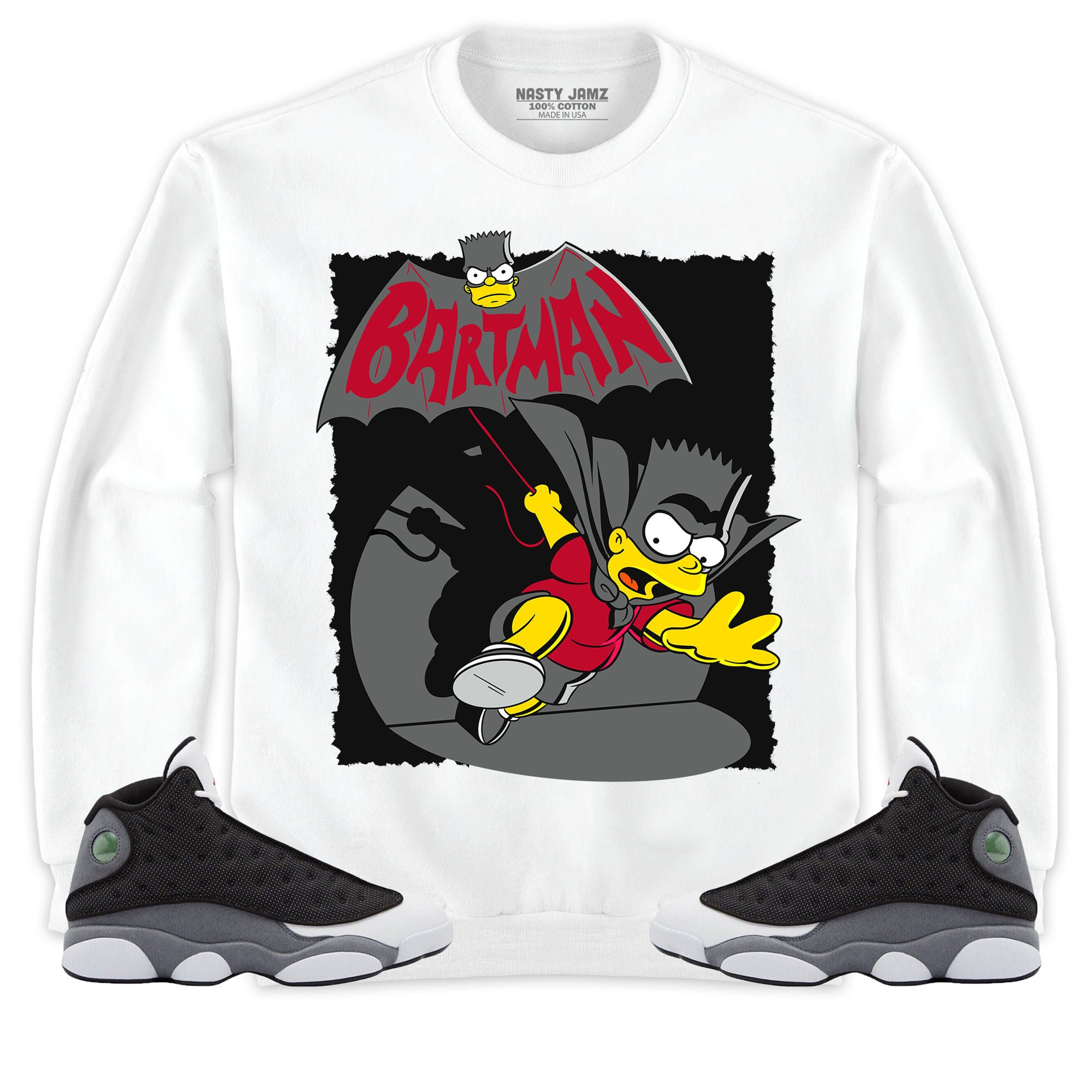 Jordan 13 Black Flint Unisex Sweatshirt, Hoodie Shirts Bartman Simpson, Shirt To Match Sneaker