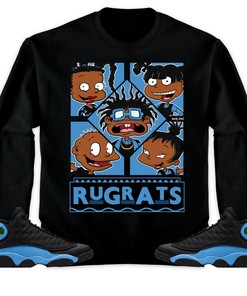 Jordan 13 Black University Blue Unisex Shirt 90s TV Style, Shirt To Match Sneaker