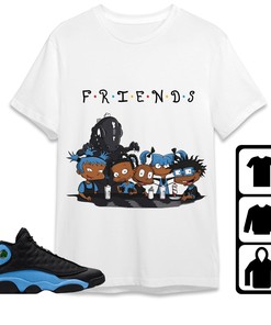 Jordan 13 Black University Blue Unisex Shirt Friends, Shirt To Match Sneaker