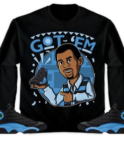 Jordan 13 Black University Blue Unisex Shirt Got Em Martin, Shirt To Match Sneaker