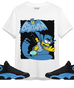 Jordan 13 Black University Blue Unisex Shirt, Hoodie Sweatshirt Bartman Simpson, Shirt To Match Sneaker