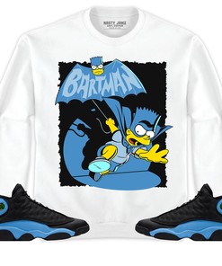 Jordan 13 Black University Blue Unisex Shirt, Hoodie Sweatshirt Bartman Simpson, Shirt To Match Sneaker