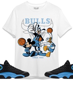 Jordan 13 Black University Blue Unisex Shirt, Hoodie Sweatshirt Disney Basketball, Shirt To Match Sneaker
