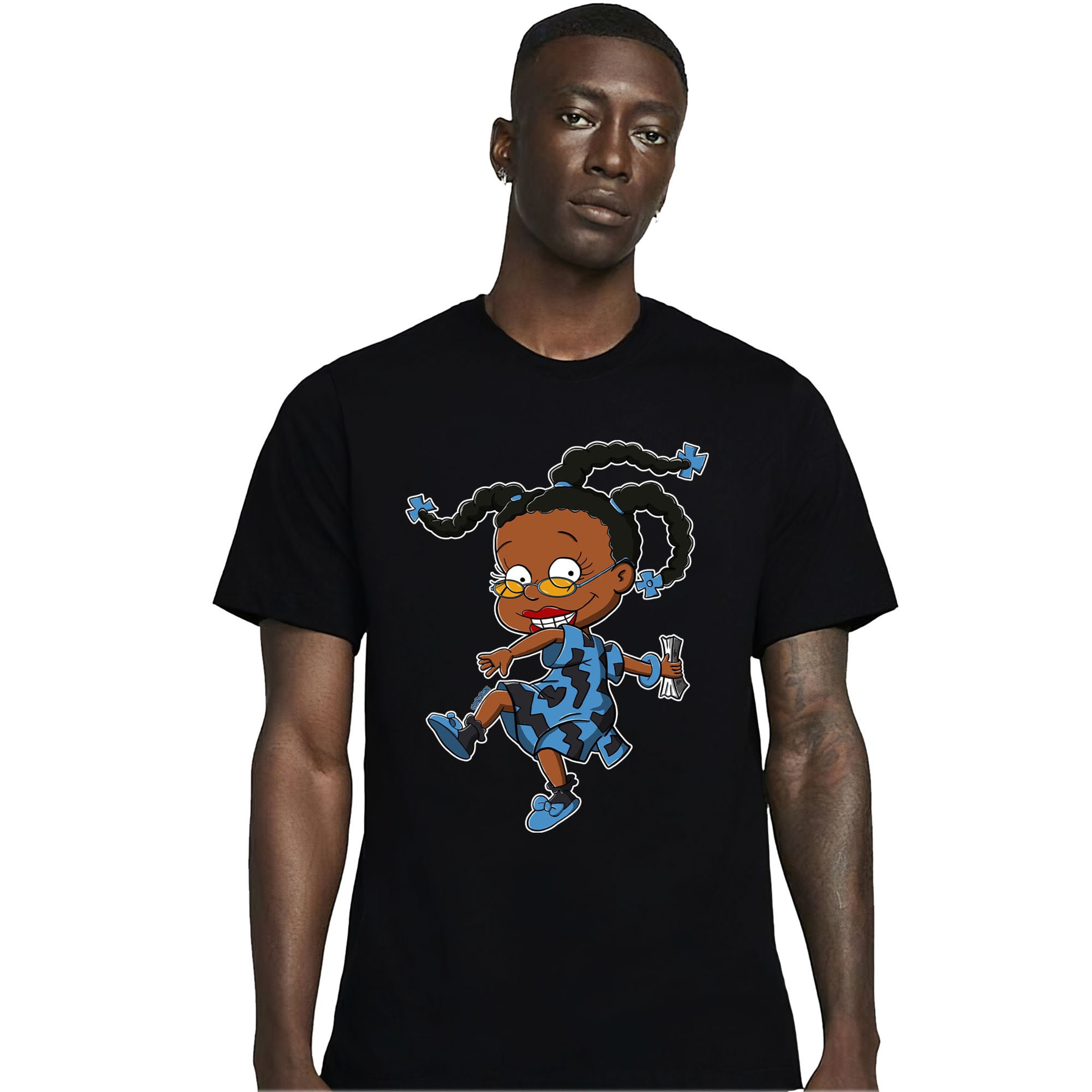 Jordan 13 Black University Blue Unisex Shirt Melanin, Shirt To Match Sneaker