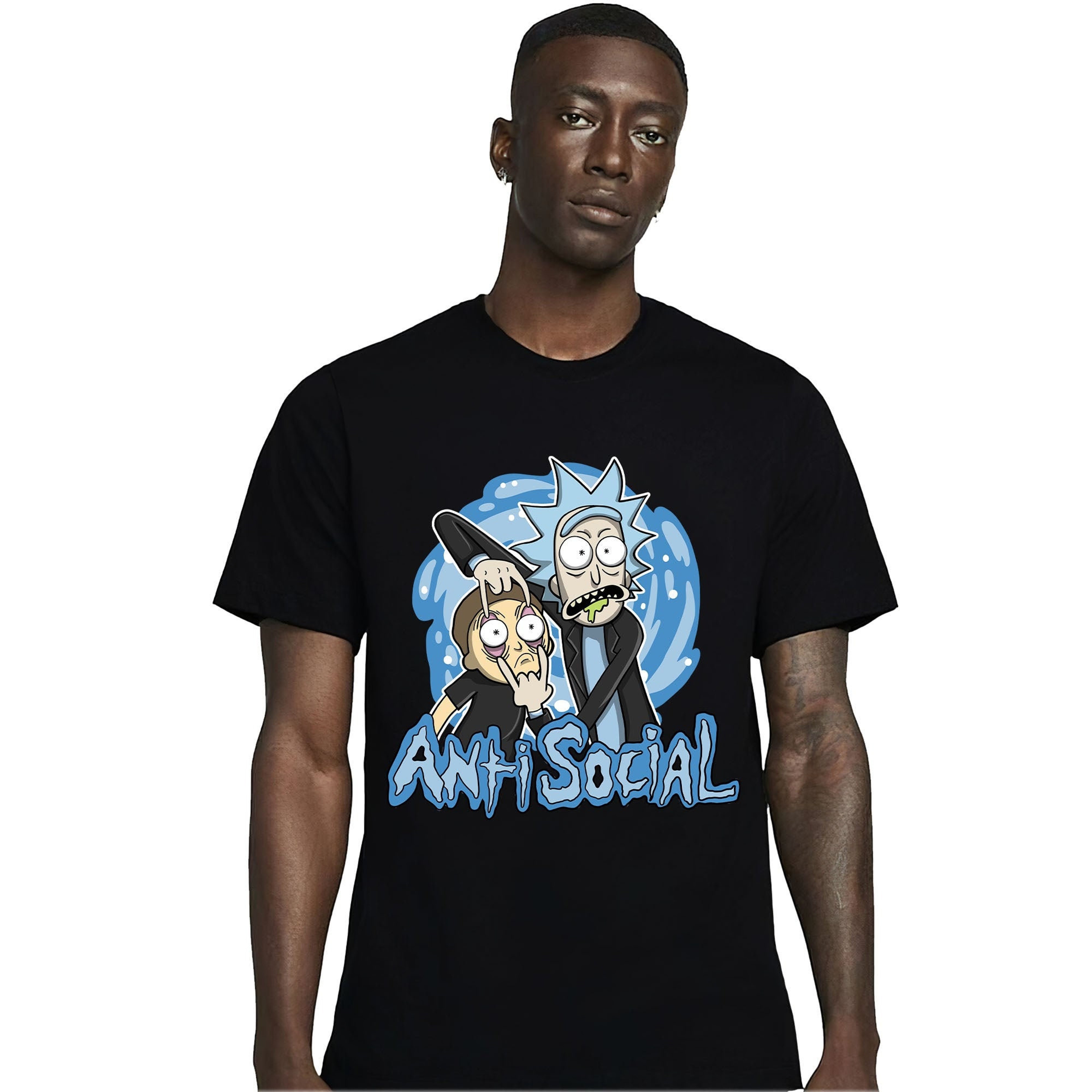 Jordan 13 Black University Blue Unisex Shirt Rick Anti Social, Shirt To Match Sneaker
