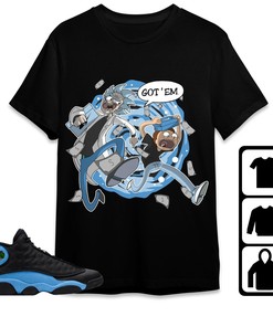 Jordan 13 Black University Blue Unisex Shirt Rick Got Em, Shirt To Match Sneaker