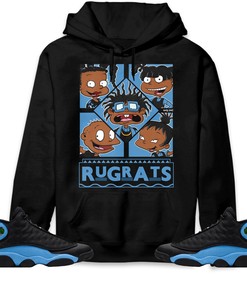 Jordan 13 Black University Blue Unisex Sweatshirt, Hoodie 90s TV Style, Shirt To Match Sneaker
