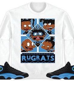 Jordan 13 Black University Blue Unisex Sweatshirt, Hoodie 90s TV Style, Shirt To Match Sneaker