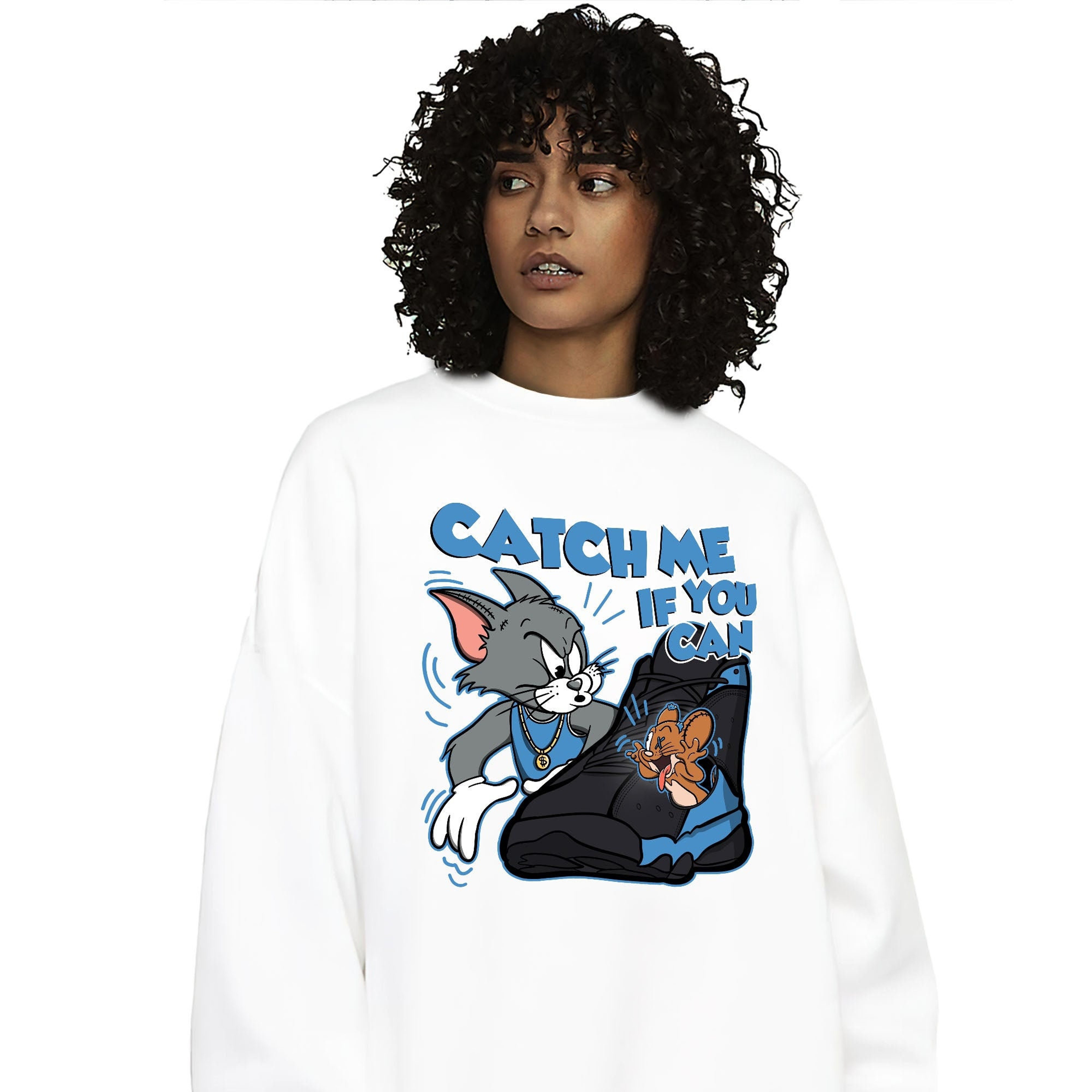 Jordan 13 Black University Blue Unisex Sweatshirt, Hoodie, Catch Me If You Can, Shirt To Match Sneaker