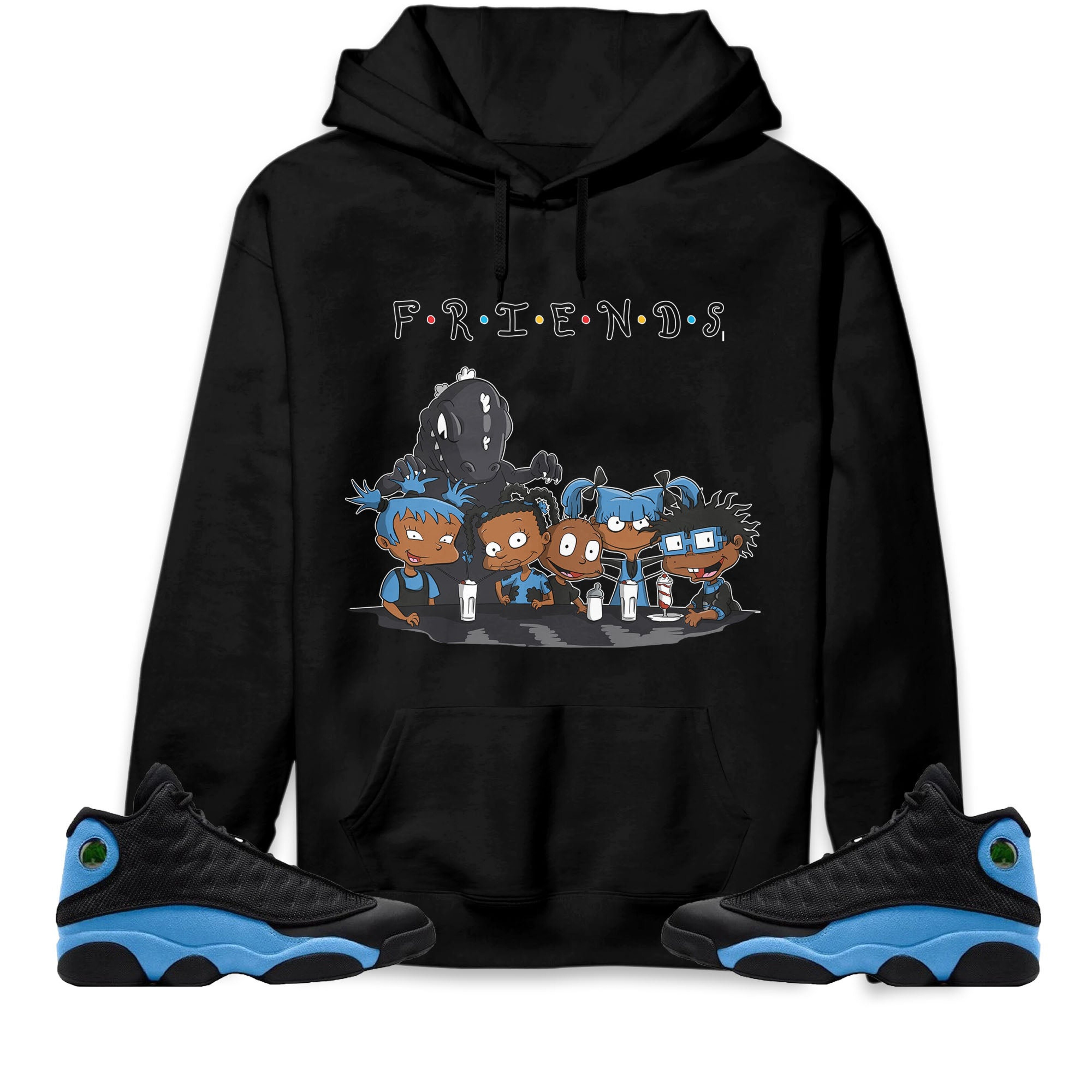 Jordan 13 Black University Blue Unisex Sweatshirt, Hoodie Friends, Shirt To Match Sneaker