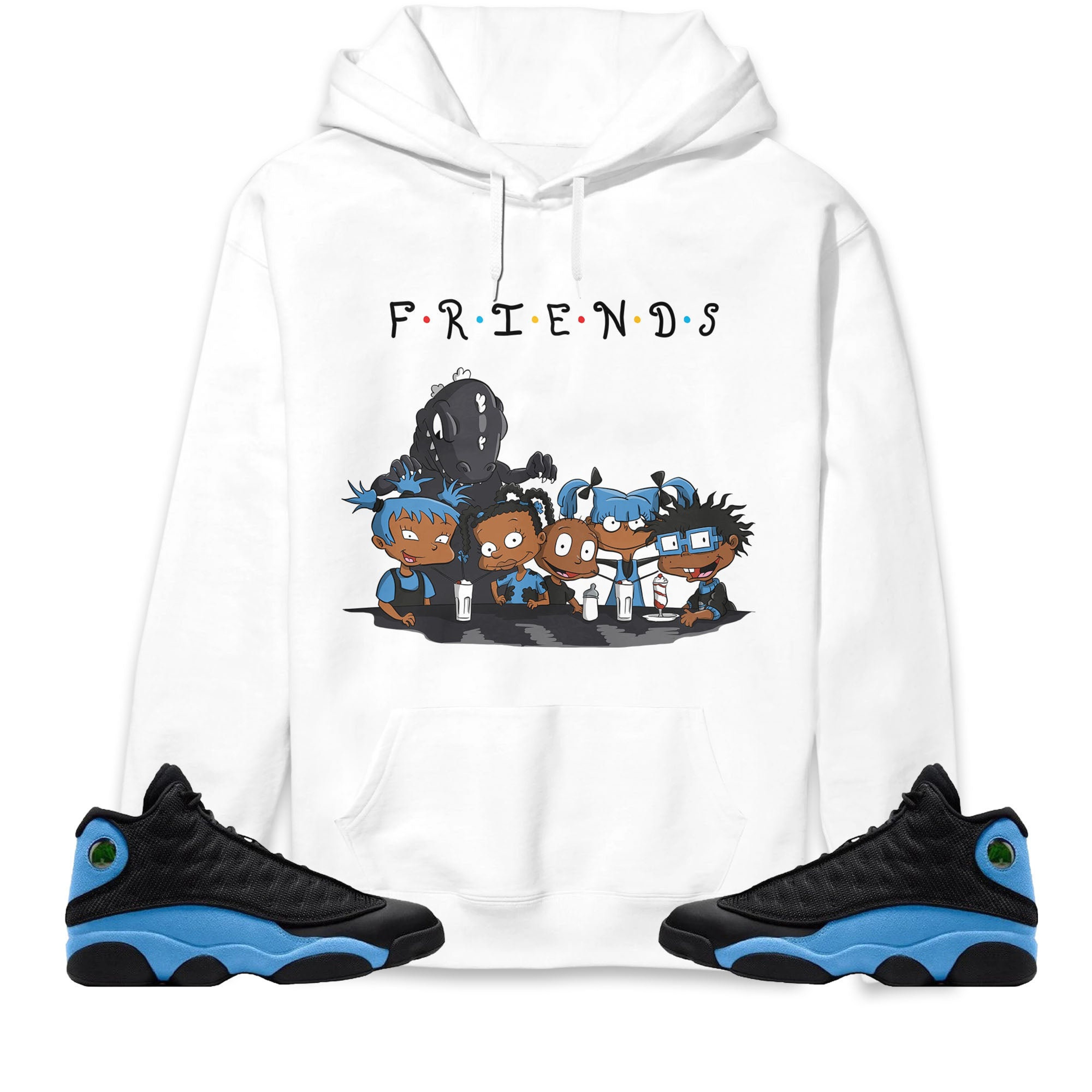 Jordan 13 Black University Blue Unisex Sweatshirt, Hoodie Friends, Shirt To Match Sneaker