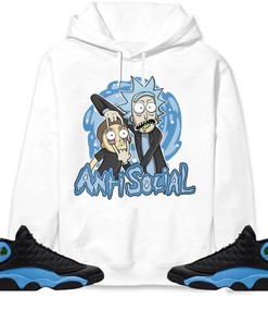Jordan 13 Black University Blue Unisex Sweatshirt, Hoodie Rick Anti Social, Shirt To Match Sneaker