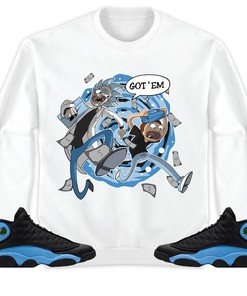 Jordan 13 Black University Blue Unisex Sweatshirt, Hoodie Rick Got Em, Shirt To Match Sneaker