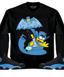 Jordan 13 Black University Blue Unisex Sweatshirt, Hoodie Shirts Bartman Simpson, Shirt To Match Sneaker