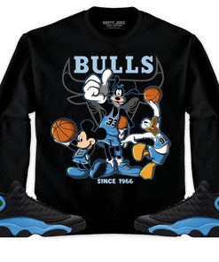 Jordan 13 Black University Blue Unisex Sweatshirt, Hoodie Shirts Disney Basketball, Shirt To Match Sneaker