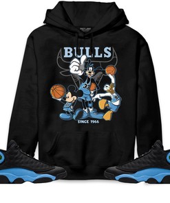 Jordan 13 Black University Blue Unisex Sweatshirt, Hoodie Shirts Disney Basketball, Shirt To Match Sneaker
