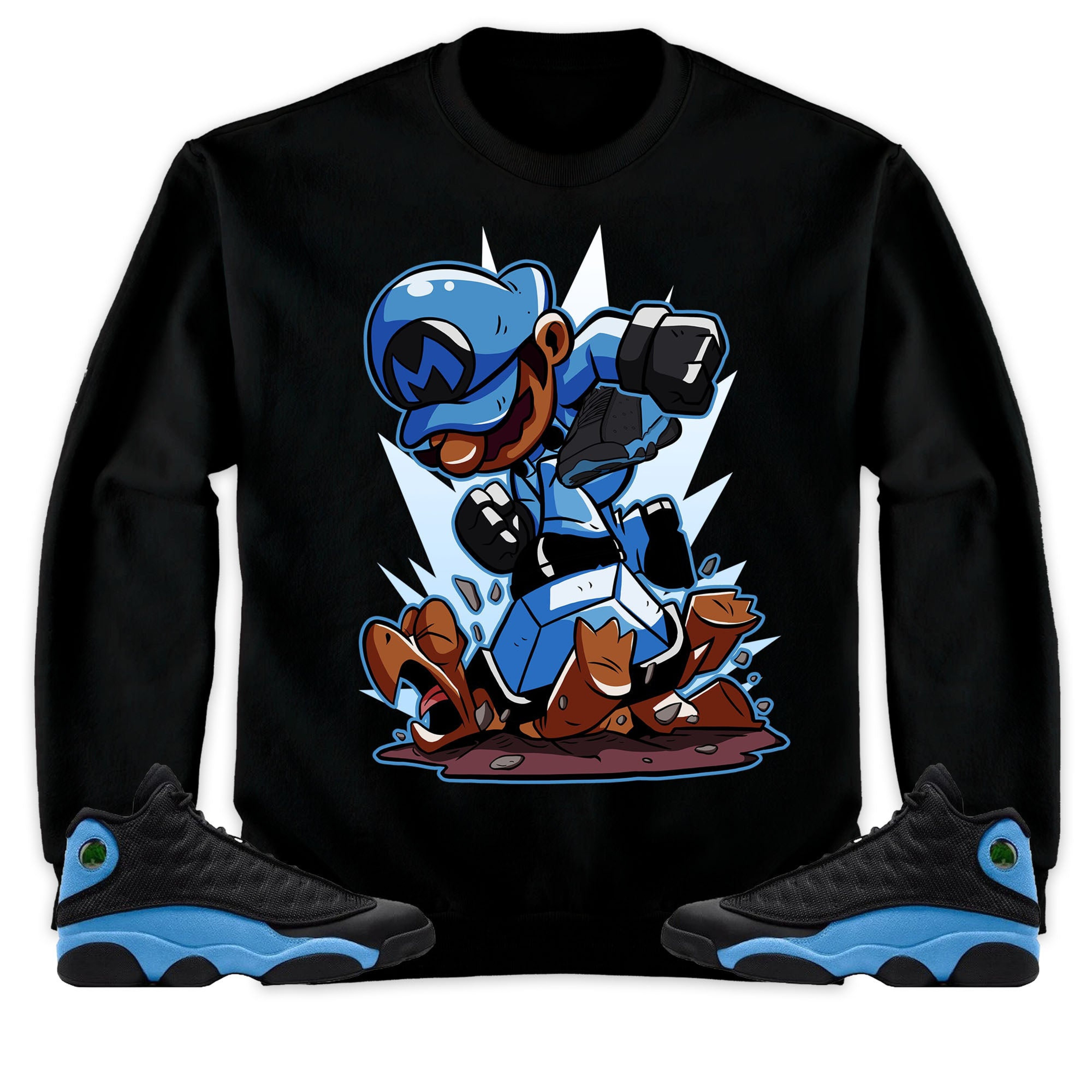 Jordan 13 Black University Blue Unisex Sweatshirt, Hoodie Super MRO Got Em, Shirt To Match Sneaker